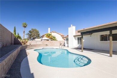 View of pool with a patio, a fenced backyard, and