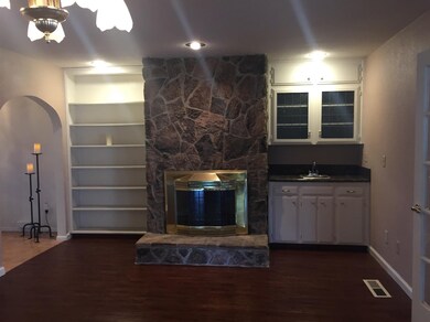 fireplace and wet bar