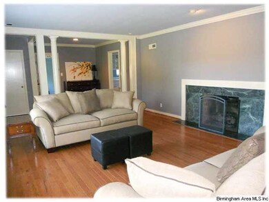 HUGE living room with a gas-log fireplace
