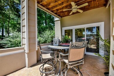 Another view of covered patio area and privacy at 