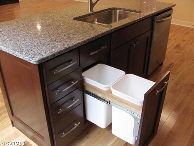 Kitchen - Custom pull out trash and recycling cans
