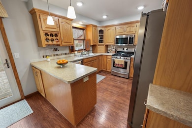 Kitchen with stainless steel appliances!
