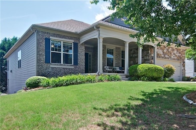 View of front of house featuring covered porch, a 