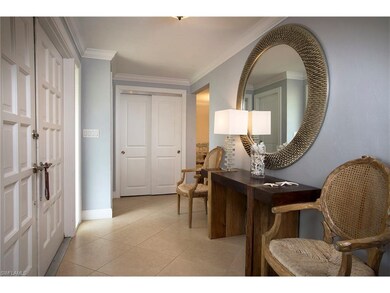 Freshly painted foyer provides an immediate welcom