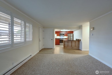 From the living room looking into the kitchen