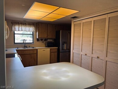 Great counter space in the kitchen and hidden laundry space and storage