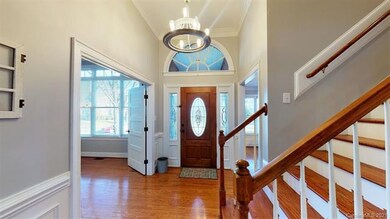 Step through the stained glass door with sidelight