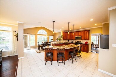 Different view of the large open concept kitchen w