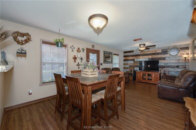 Dining area looking into the family room