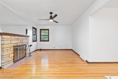 Wood burning fire place and original wood floors