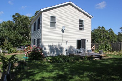 Side yard with deck