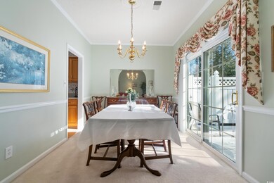 Dining room featuring an inviting chandelier, orna