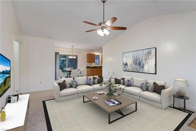 Living Room of Unit B - virtually staged
