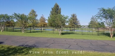 view from front yard of pond