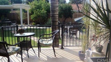 Covered patio area outside kitchen doors