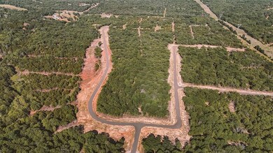 Aerial view of property's location with a heavily wooded area