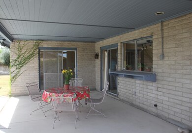 covered patio in rear yard