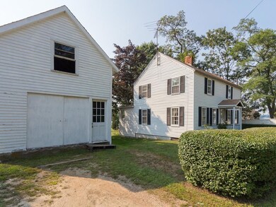 The two-story barn is quite large. ...