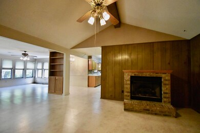 Fireplace into Sunroom