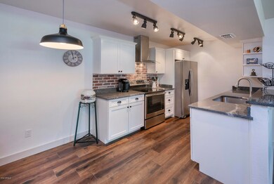 All NEW cabinets, counters flooring