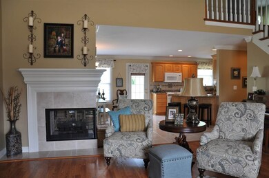 Double sided fireplace is beautiful from every ang