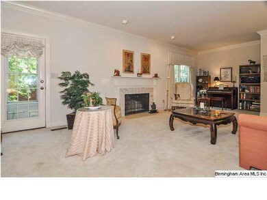 Huge living room with fireplace