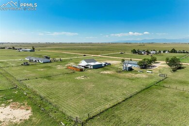 Aerial view with a rural view