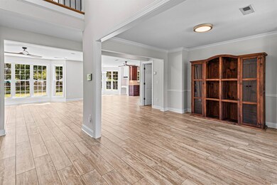 Foyer looking into dining room/office/flex room an