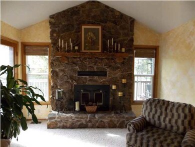 Beautiful Stone Wood Burning Fireplace!