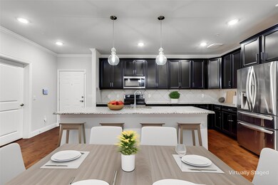 Kitchen and dining - virtually staged