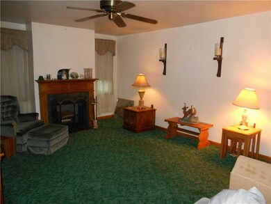 Living Room. Large living room with propane firepl