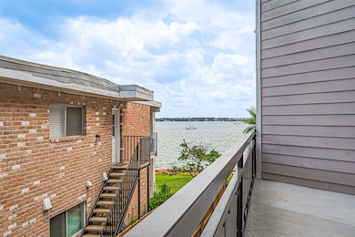 Peekaboo view of lake from front balcony