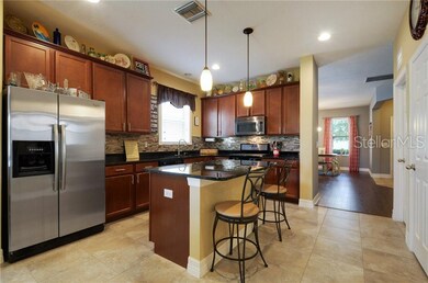 Center Island with Bar Seating and Upgraded Pendan