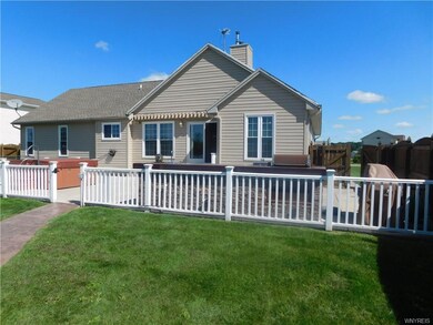 Beautiful patio is also fenced in for your enterta