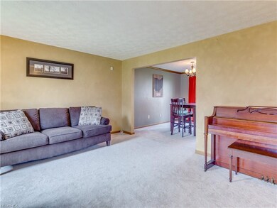 The front living room is spacious and located betw