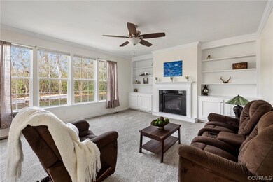 Spacious yet cozy family room