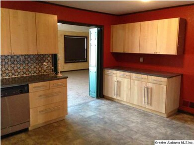 Kitchen with a gas range...