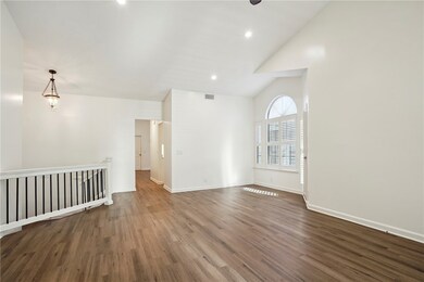 View toward kitchen and living room.