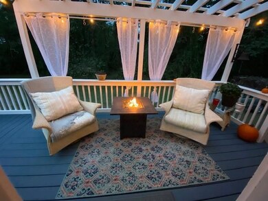 Enjoy the evening on the deck with firepit