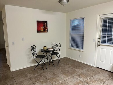 Dining space with baseboards