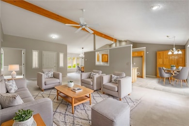 Virtually staged living room