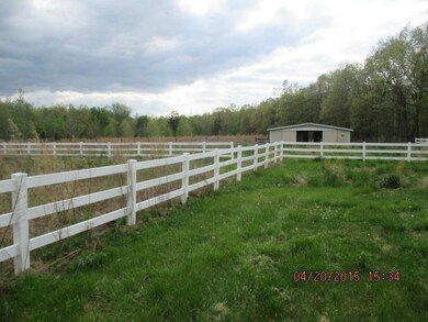 Backyard with barn