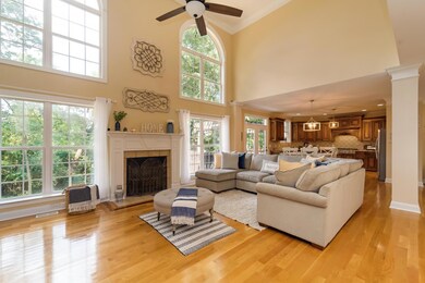 Amazing Vaulted Great Room w/Palladium windows, Hardwood & Fire Place
