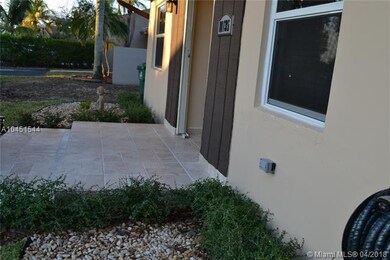 Front travertine entrance.