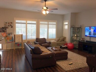 Family room with Laminate flooring