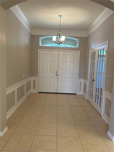 Foyer with study to right.