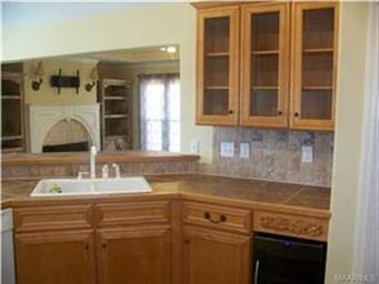 Big kitchen opening into the great room.