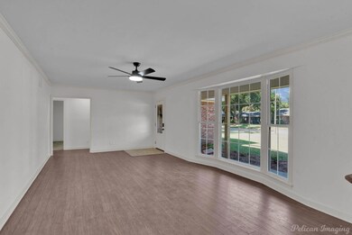 Unfurnished room with hardwood / wood-style floori
