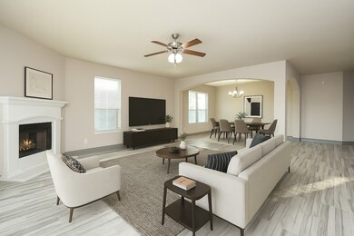 Spacious and inviting open-concept living and dini