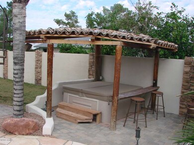 Spa with covered gazebo